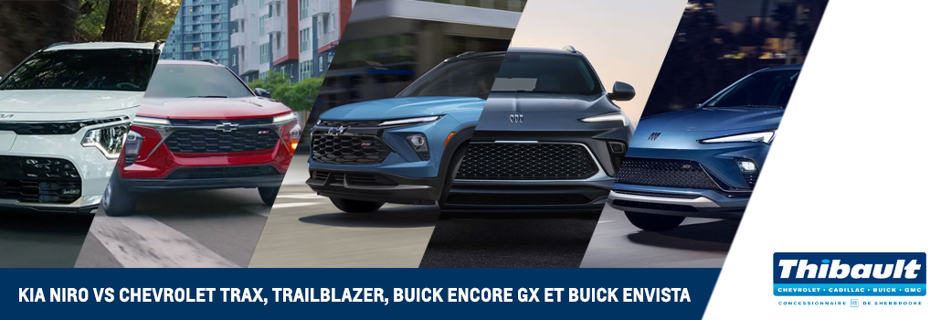 Kia Niro vs Chevrolet Trax, Trailblazer, Buick Encore GX et Buick Envista : comparatif des VUS urbains 2026